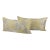 Silver Gray and Yellow Damask Throw Pillows, a pair For Sale