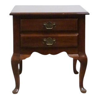 Bassett Furniture Solid Cherry Traditional Style 21" Accent End Table For Sale