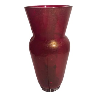 Murano Glass Vase Table Lamp with Signature from Seguso For Sale