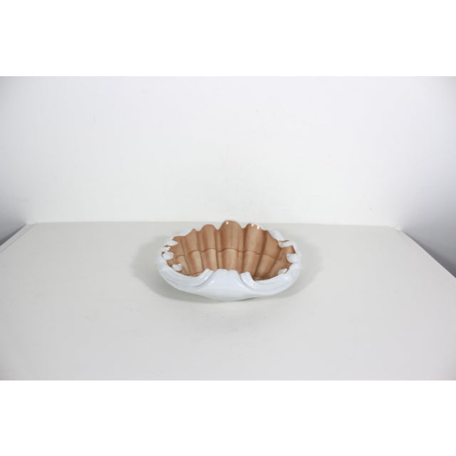 Vintage Ceramic Shell Bowl Mottahedeh Vista Alegre Portugal For Sale - Image 6 of 10