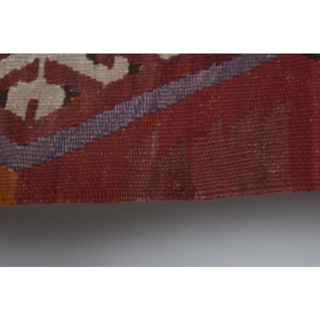 1960s Vintage Red Turkish Kilim Runner 3'9'' X 12'4'' For Sale - Image 12 of 13