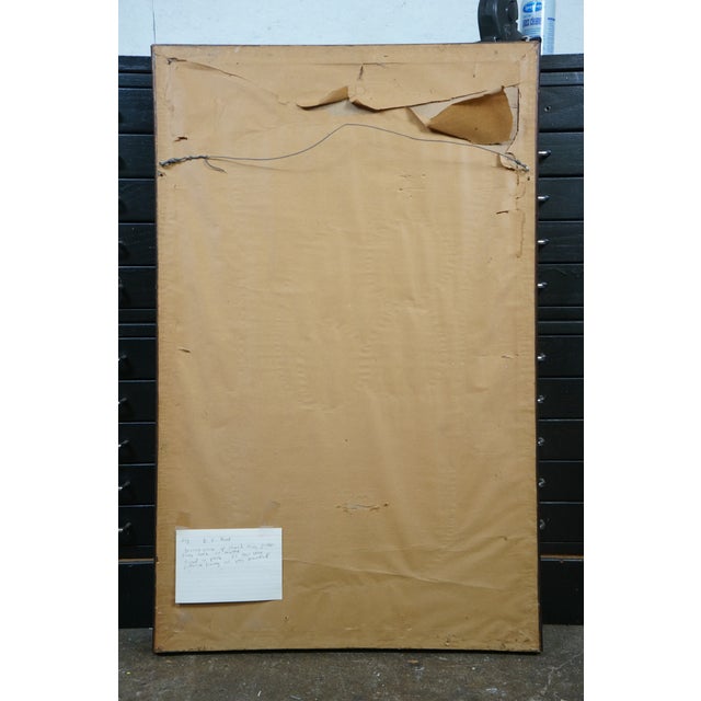 Antique Ernest Christian Rost Country Road Church Winter Landscape Etching 35" For Sale - Image 9 of 10