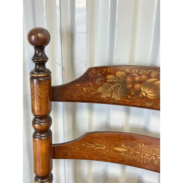 Hitchcock Signed and Decorated Hitchcock Dining Chairs - Set of 6 For Sale - Image 4 of 12