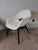 Vintage Shell Armchairs in White Curly Fabric by Miroslav Navratil for Cesky Nabytek, Czech, 1960s, Set of 2 For Sale - Image 9 of 13