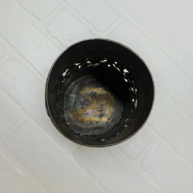 Metal Vintage Brutalist Wine Bottle Holder For Sale - Image 7 of 10