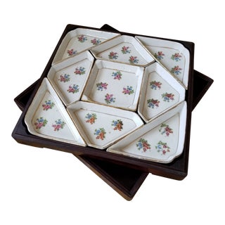 Boxed Chinese Export Sweet Meat Dish Set For Sale