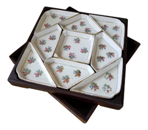 Boxed Chinese Export Sweet Meat Dish Set