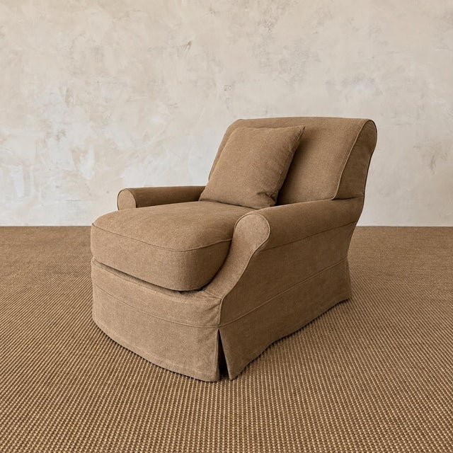 Metal Belgian Chair Slip Covered For Sale - Image 7 of 10
