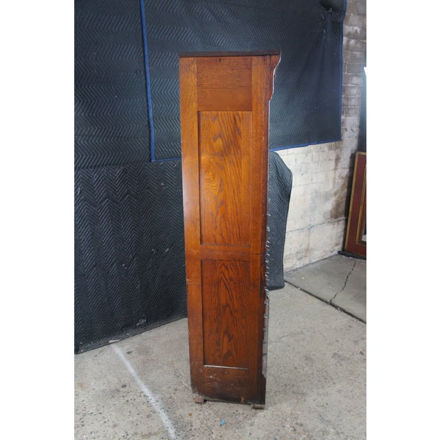 Antique Ohmers Sons 48 Drawer Oak Industrial Apothecary Amberg Filing Cabinet For Sale - Image 13 of 14