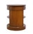 Baker Furniture Solid Mahogany Traditional Style 26" Oval Accent Bookcase End Table W. Tooled Leather Top For Sale - Image 10 of 12