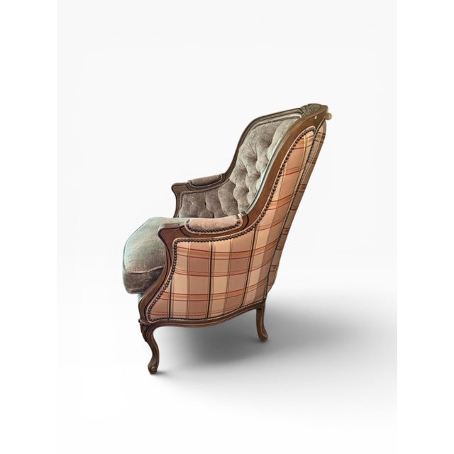 Hancock & Moore Louis XV Style Bergère Chair For Sale - Image 11 of 16