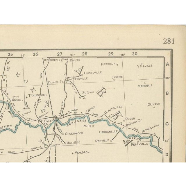 Paper Antique Map of Texa The Lone Star State by Ran McNally, 1899 For Sale - Image 7 of 12