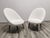 Mid-Century White Wool Armchairs, Set of 2 For Sale - Image 11 of 17