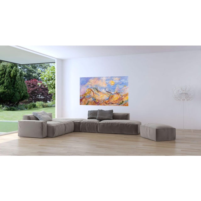 Hans-Henrik Husemann, Panta Rhei Diptychon, 2025, Acrylic on Canvas For Sale - Image 6 of 9