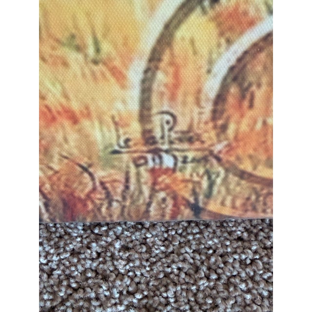2000 - 2009 Rare Canvass of Bison, Artwork by Leonard Peltier in Federal Prison. For Sale - Image 5 of 6