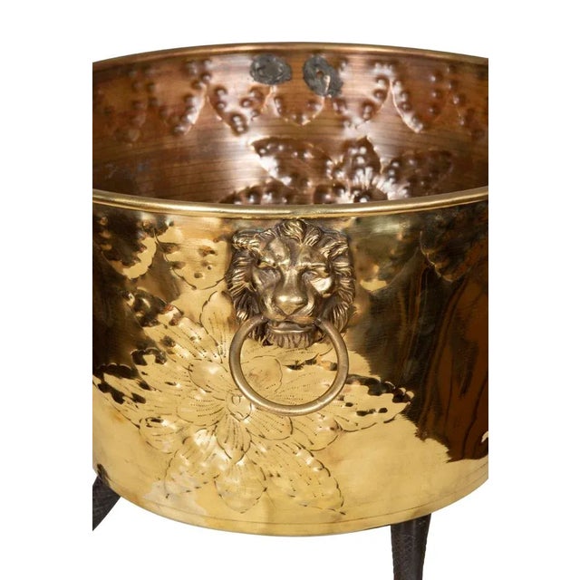 Late 19th Century European Brass Fireplace Bucket For Sale - Image 5 of 11