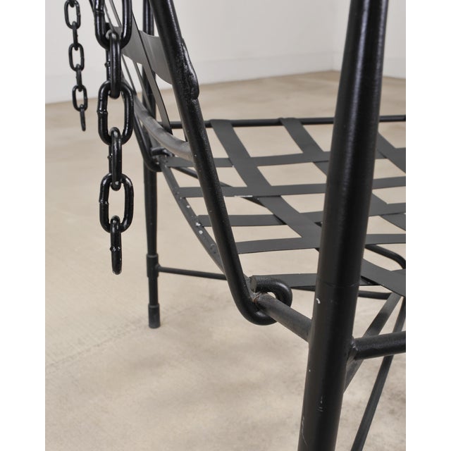 Pair of Mario Papperzini Amalfi Iron Lounge Chairs and Ottomans For Sale - Image 15 of 18