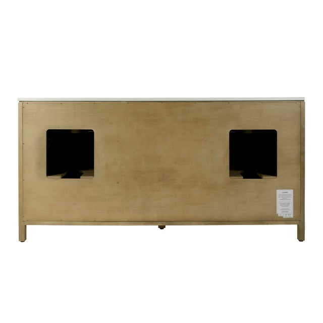 Camel Nora 72 in. W Quartz and Wood Double Sink 4 Drawer Bathroom Vanity Set, Light Oak For Sale - Image 8 of 12