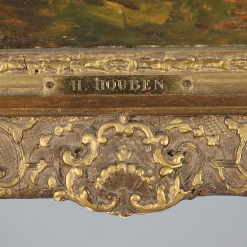 Henri Houben, Landscape, 1950, Oil on Canvas For Sale - Image 11 of 13