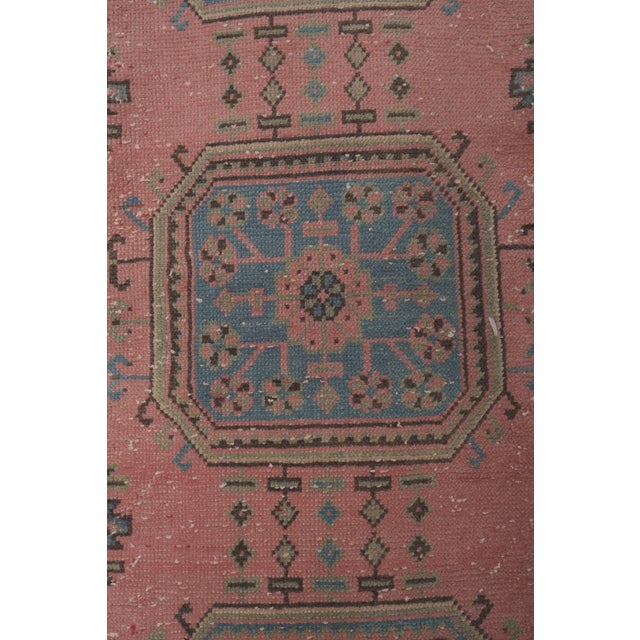 Light Pink Vintage Muted Turkish Stair Runner Rug 2'6'' X 21'8'' For Sale - Image 8 of 11