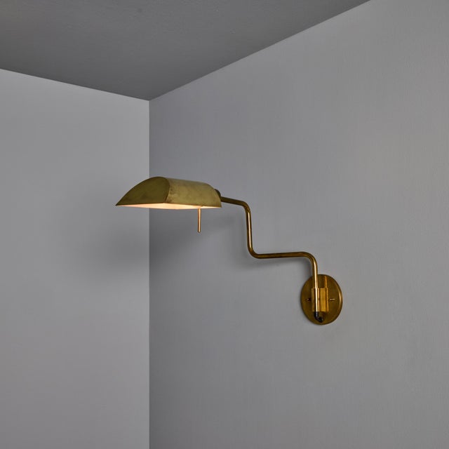 Metal 1970s Zonca Articulating Brass Wall Lamps - a Pair For Sale - Image 7 of 18