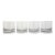 Tiffany & Co Crystal Diamond Criss Cross Double Old Fashioned Low Ball Glass Set For Sale