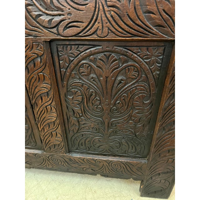 Late 1700’s Oak English Dowry Chest For Sale In Dallas - Image 6 of 12