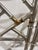Silver Set of 4 Mid 20th Century Silver Metal Faux Chippendale Bamboo Chairs For Sale - Image 8 of 11