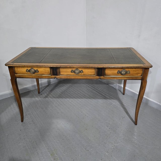 French Oak Partners Library Desk, 1920 For Sale - Image 3 of 13