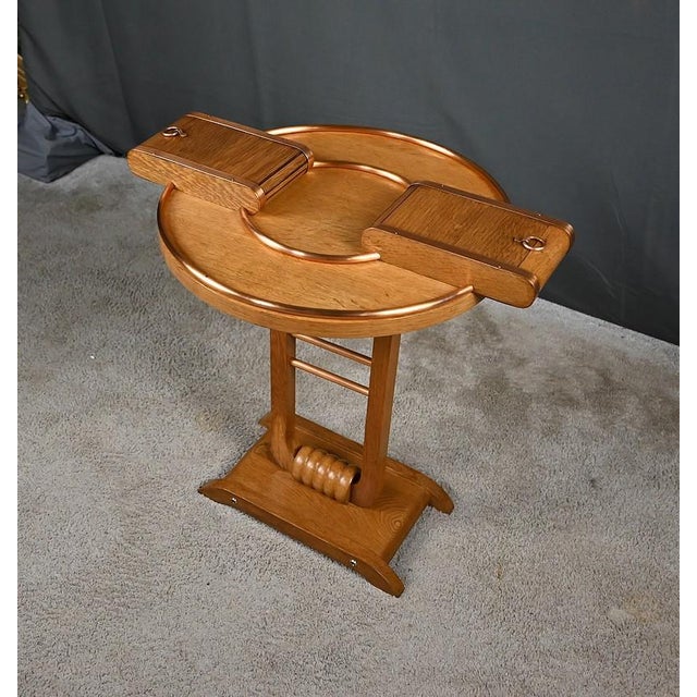 Small Art Deco Oak Smoking Table, 1930s For Sale - Image 10 of 12
