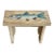 1980s Rustic Folk Art Hand Painted Fish Small Table For Sale