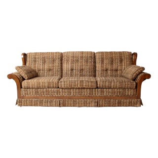 Mid-Century Tweed Sofa For Sale