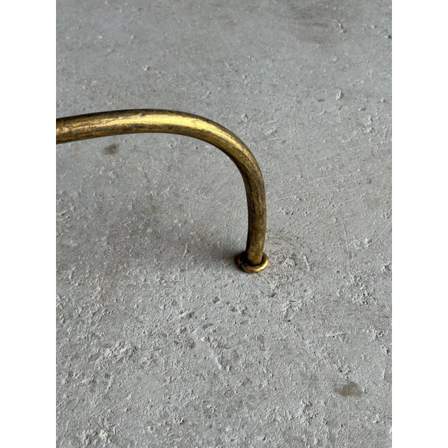 Gold Spanish Iron Drinks Table on an Arched Tripod Base For Sale - Image 8 of 12