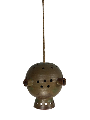 Brutalist Space Age Ceramic Pendant attributed to Mobach, Netherlands, 1960s