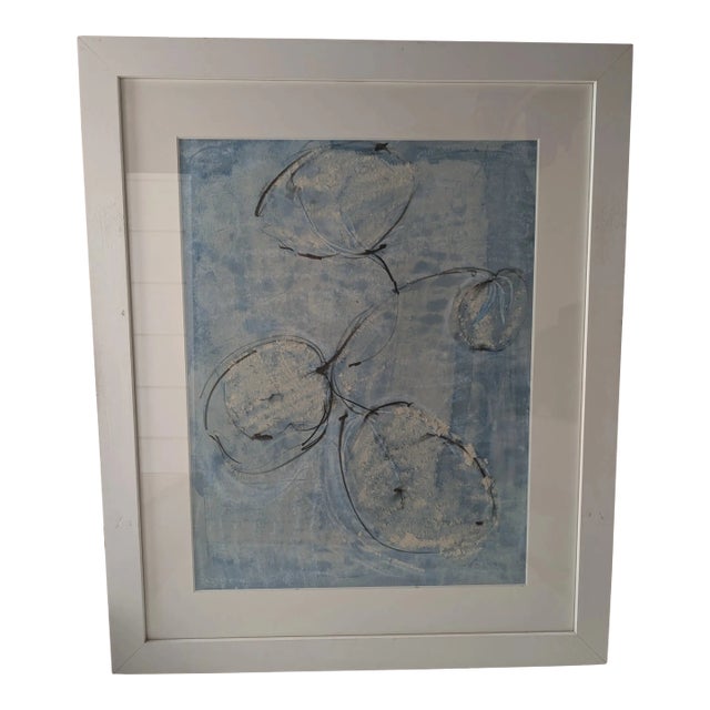 Signed and Framed Robert McCurdy Large Mixed Media Painting From Saks For Sale