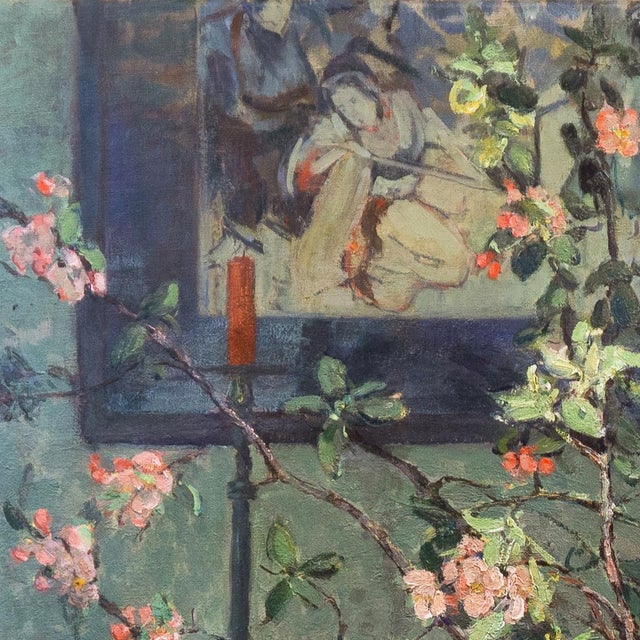 'Apple Blossoms' by Anna Lee Stacey, 1924, Paris, New York, Chicago, Art Institute of Chicago, Art Students League, Japanese Edo, Woman Artist For Sale - Image 9 of 13