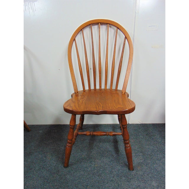 Tom Seely Oak Windsor Dining Chairs Set of 6 Chairish