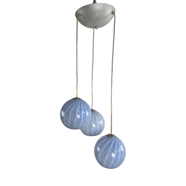 Three-Sphere Hanging Light in Murano Glass, 1990s For Sale