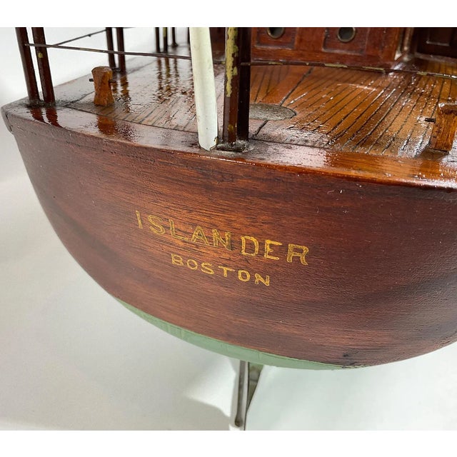 Nautical Planked Model of the 1920s Boston Yacht Islander For Sale - Image 3 of 12