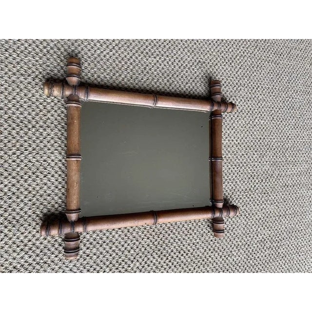 Vintage Faux Bamboo Mirror For Sale - Image 6 of 6