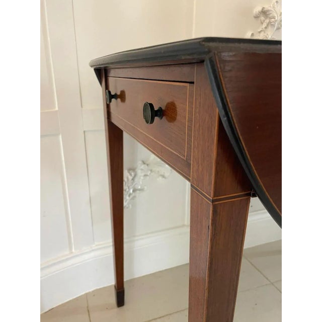 Antique Inlaid Mahogany Pembroke Table, 1780s For Sale - Image 9 of 13