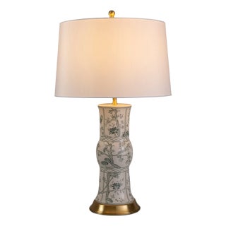 Jardin Green Chinoiserie Lamp For Sale