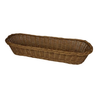 Late 20th Century Wicker French Bread Basket For Sale