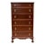William and Mary Style Mahogany Chest of Drawers With Brass Pulls, Usa For Sale