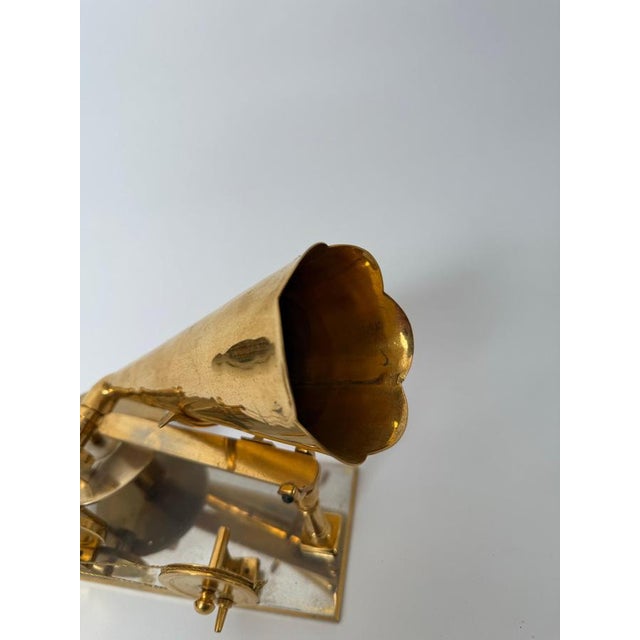 1960s Handcrafted Golden First Gramophone by Emil Berliner, Germany, 1887 For Sale - Image 5 of 18