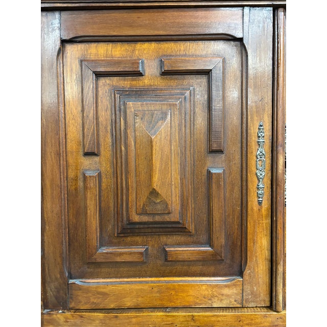 Antique French Renaissance Revival Henri II Style Two-Piece Buffet Deux Corps For Sale - Image 10 of 18