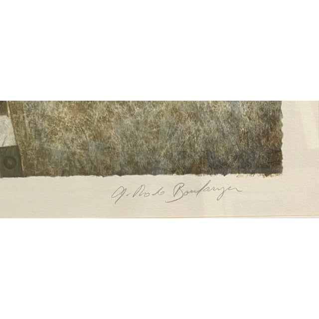 Contemporary 1970s Boulanger Original Lithograph Signed & Numbered Voyage De Noces For Sale - Image 3 of 3