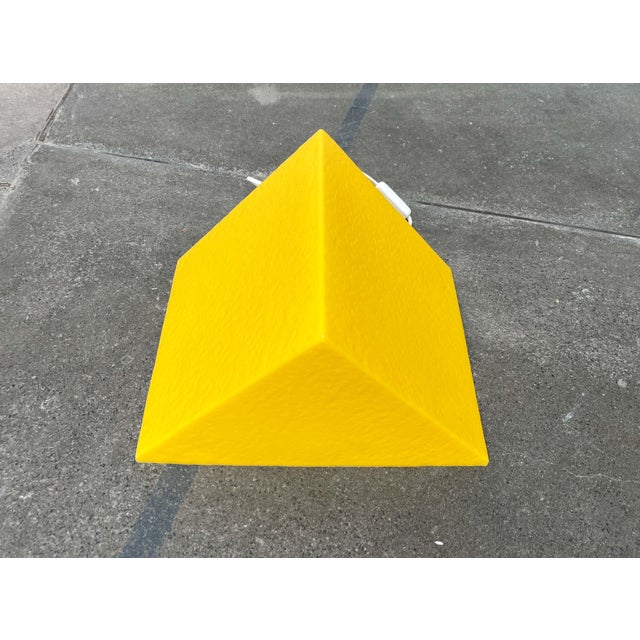 Postmodern Postmodern Yellow Prism Shape Floor or Table Lamp from Heico, 1980s For Sale - Image 3 of 18