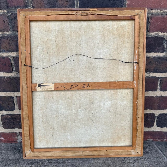 1956 Joseph (Jef) Banc Abstract Mixed Media Painting For Sale - Image 11 of 12