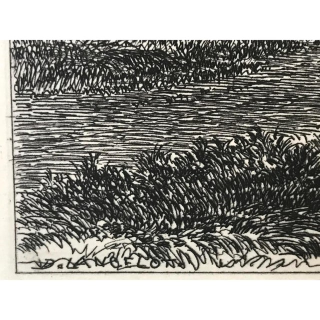 Mid 19th Century Antique French Etching Chateau Rambures by Lancelot C. 1860 For Sale - Image 5 of 6